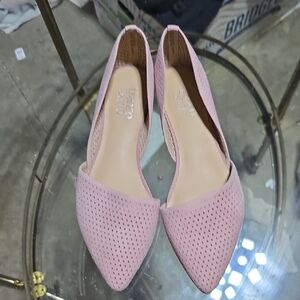 Franco Sarto Pink Flats with Perforated Design